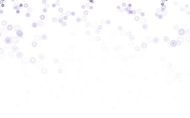 Disklerle açık mor vektör dokusu. Soyut arka planda bulanık kabarcıklar ve renkli gradyan. Duvar kağıtlarının dokusu için desen.