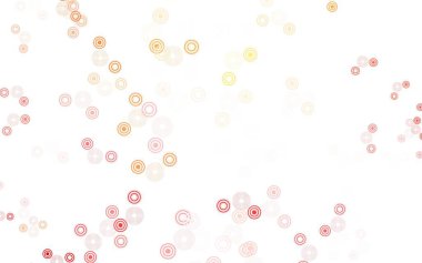 Açık Kırmızı, daireli sarı vektör şablonu. Doğa tarzında renkli baloncuklu soyut illüstrasyon. İş ilanınız için tasarım.