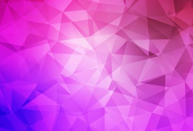Açık Mor, pembe vektör çokgen arkaplan. Zarif üçgenleri olan soyut çizimler. İş tasarımınız için yepyeni bir tarz.