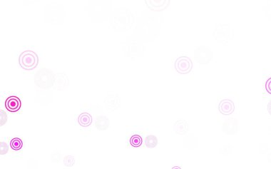 Açık Mor, noktalı pembe vektör arkaplan. Doğa tarzında bulanık halkaları olan güzel renkli çizimler. Reklamlar, broşürler için desen.
