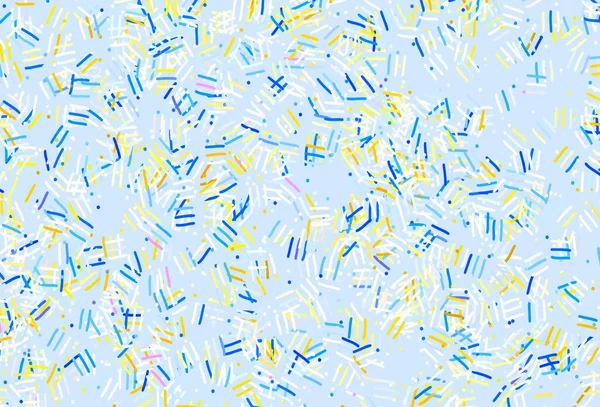 ライトグリーン シャープなライン ドットで黄色のベクトルパターン 線で描いた現代の幾何学的抽象画 小冊子 チラシのパターン — ストックベクタ