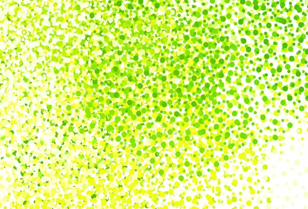 Hellgrüner Gelber Vektorhintergrund Mit Punkten Schöne Farbige Illustration Mit Verschwommenen — Stockvektor