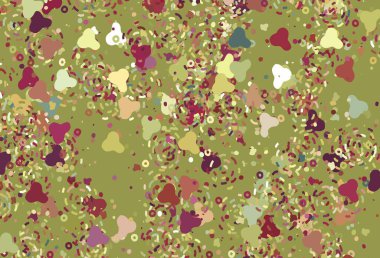 Memphis şekilli Light Multicolor vektör arkaplanı. Modern tarzda değişen renkli kaotik formlar. Web siteniz için basit tasarım.