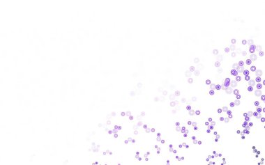 Dairesel açık mor vektör şablonu. Doğa tarzında renkli baloncuklu soyut illüstrasyon. Fütürist reklamlar ve kitapçıklar için şablon.