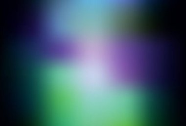 Koyu mavi, yeşil vektör parlak deseni bulanıklaştırdı. Yaratıcı illüstrasyon, yarım tonlu ve eğimli. Tasarımlar için arka plan.