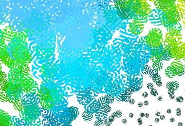 Açık mavi, soyut şekilli yeşil vektör arkaplan. Soyut gradyan şekilli basit renkli çizimler. Duvar kağıtları için zarif tasarım.