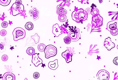 Soyut şekilli açık mor vektör arkaplanı. Soyut tarzda rengarenk gradyan şekilleri olan bir resim. Kartvizitiniz için modern tasarım.