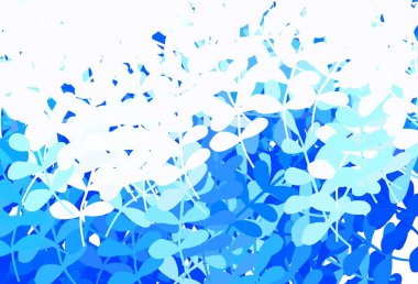 Hafif BLUE vektör karalama dokusu yapraklarla. Bulanık şekilli ve yapraklı yepyeni bir resim. İşiniz için yepyeni bir tasarım..