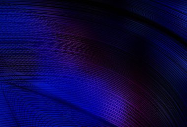 Koyu pembe, ince çizgili mavi vektör deseni. Basit eğri biçiminde parlak renkli bir illüstrasyon. Tasarımınız için basit şablon.