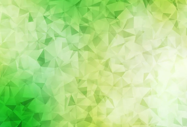 Светло Зеленый Желтый Векторный Треугольник Светлом Фоне Элегантная Яркая Полигональная — стоковый вектор