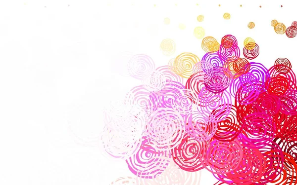 Luz Multicolor Fundo Vetor Doodle Com Rosas Flores Com Gradiente —  Vetores de Stock