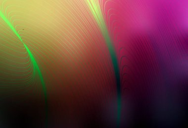 Koyu pembe, çizgileri olan sarı vektör şablonu. Yaratıcı illüstrasyon, yarım tonlu ve eğimli. Marka kitabı için şık bir desen.