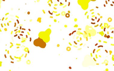 Açık yeşil, kaotik şekilli sarı vektör şablonu. Rastgele şekillerle soyut tarzda dekoratif tasarım. Kartvizitiniz için modern tasarım.