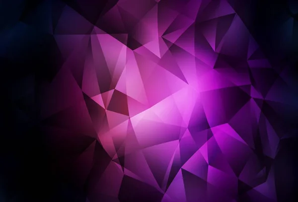 Dark Purple Vektor Abstrakte Polygonale Vorlage Bunte Illustration Polygonalen Stil — Stockvektor