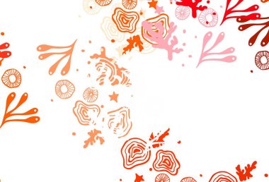 Soyut biçimlerde açık kırmızı vektör dokusu. Soyut tarzda rengarenk gradyan şekilleri olan bir resim. Bir cep telefonu için arka plan.