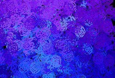 Açık pembe, rastgele şekilli mavi vektör deseni. Rastgele şekillerle soyut tarzda dekoratif tasarım. Web siteniz için basit tasarım.