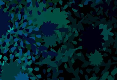 Koyu mavi, soyut şekilli yeşil vektör dokusu. Soyut gradyan şekilli basit renkli çizimler. Web siteniz için basit tasarım.