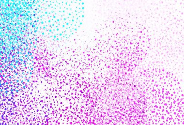 Açık Pembe, noktalı mavi vektör arkaplanı. Parlak renkli soyut çemberlerin olduğu bir resim. Güzel web siteleri için desen.