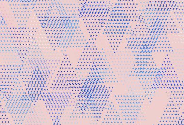 Açık Pembe, çizgileri ve daireleri olan mavi vektör düzeni. Daireleri olan güzel bir illüstrasyon, doğa tarzında üçgenler. Reklamlarınız için akıllı tasarım.