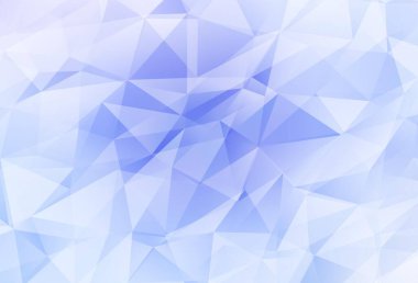 Hafif Mor vektör üçgen mozaik arkaplan. Gradyanı olan zarif parlak çokgen çizimi. Cep telefonunun arka planının şablonu.