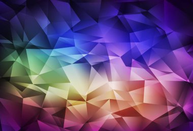 Işık çok renkli vektör eğimli üçgen dokusu. Üçgenli parlak renkli çizimler. Web siteniz için yeni bir doku.