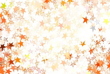 Renkli yıldızlı açık kahverengi vektör arka planı. Yıldızlı modern geometrik soyut çizim. Kozmik arkaplanlar için şablon.