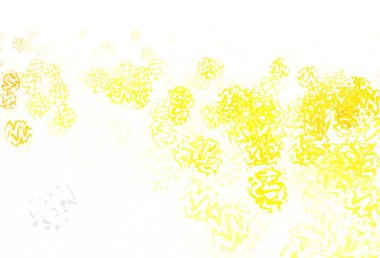 Bükülmüş çizgileri olan açık sarı vektör arkaplan. Eğilimli soyut bir çizim. İşiniz için yepyeni bir tasarım..