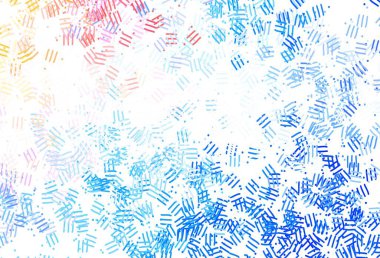 Açık mavi, düz çizgileri olan kırmızı vektör düzeni, noktalar. Bulanık dekoratif tasarım basit bir şekilde çizgilerle. Reklamınız, posteriniz, afişiniz için en iyi tasarım.