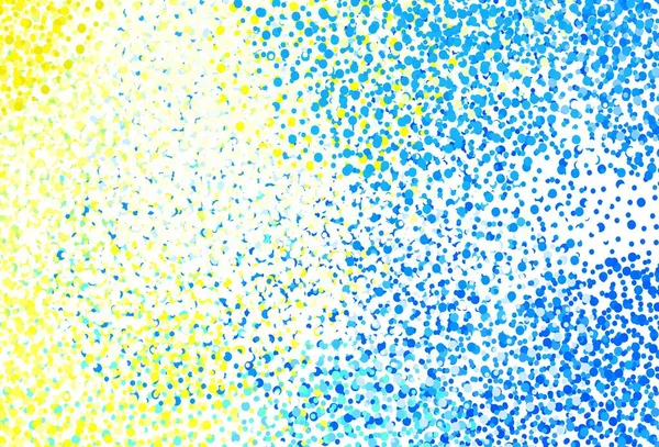 Светло Зеленая Желтая Векторная Текстура Дисками Абстрактная Иллюстрация Цветными Пузырями — стоковый вектор