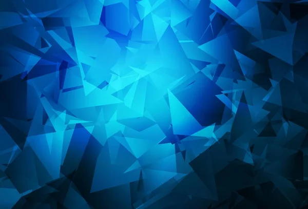 Dark Blue Vektor Abstrakten Mosaikhintergrund Kreative Illustration Halbtonstil Mit Dreiecken — Stockvektor