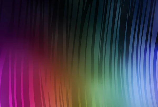 Layout Vetorial Multicolorido Escuro Com Linhas Iradas Uma Ilustração Abstrata — Vetor de Stock