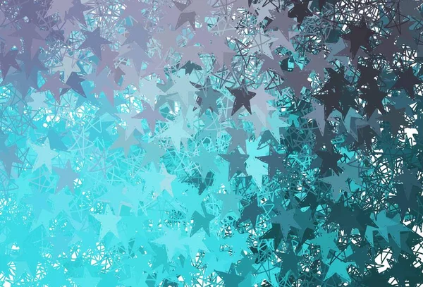Rose Clair Motif Vectoriel Bleu Avec Étoiles Noël Illustration Brillante — Image vectorielle