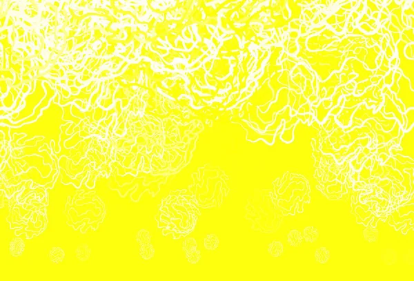 Fondo Vector Amarillo Claro Con Manchas Líneas Ilustración Abstracta Brillante — Vector de stock