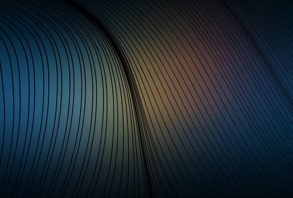 Koyu mavi, kıvrımlı çizgileri olan sarı vektör arkaplan. Yaratıcı illüstrasyon, yarım tonlu ve eğimli. Fikirlerin için bir örnek..