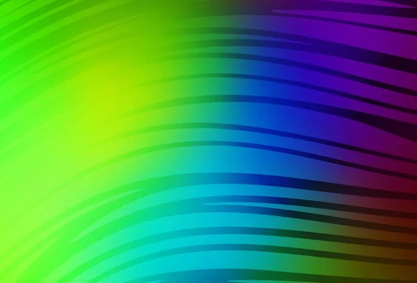 Fond Vectoriel Multicolore Foncé Avec Des Lignes Douces Illustration Abstraite — Image vectorielle