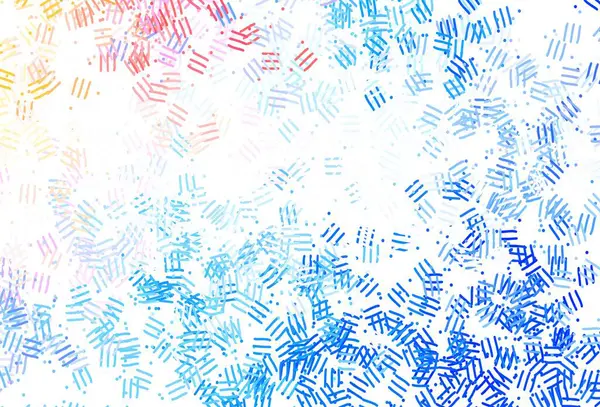 Açık mavi, düz çizgileri olan kırmızı vektör düzeni, noktalar. Bulanık dekoratif tasarım basit bir şekilde çizgilerle. Reklamınız, posteriniz, afişiniz için en iyi tasarım.