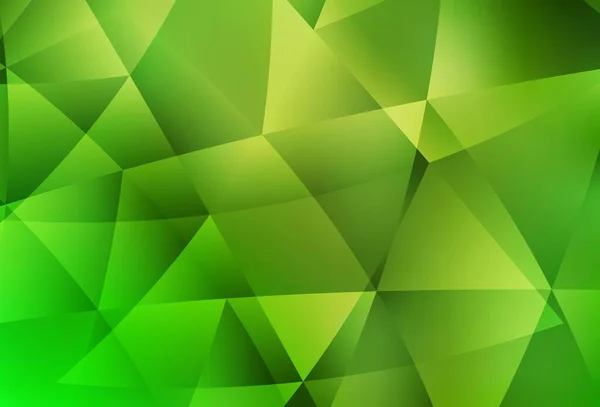 Světle Zelená Žluté Vektorové Polygonové Abstraktní Pozadí Zářící Barevné Ilustrace — Stockový vektor
