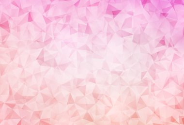 Açık pembe vektör çokgen şablonu. Zarif üçgenleri olan soyut çizimler. Web siteniz için yeni bir doku.
