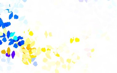 Açık yeşil, kaotik şekilli sarı vektör şablonu. Renkli rastgele şekillerle modern soyut illüstrasyon. İşiniz için en iyi akıllı tasarım.