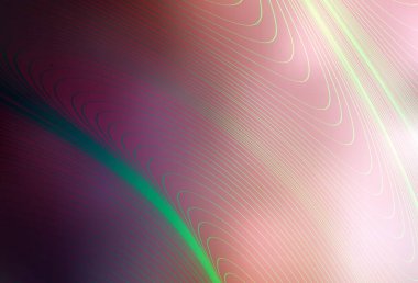 Eğri çizgileri olan açık pembe vektör arkaplanı. Eğri şekilli yepyeni renkli bir tasvir. Cep telefonu ekranları için arkaplan.