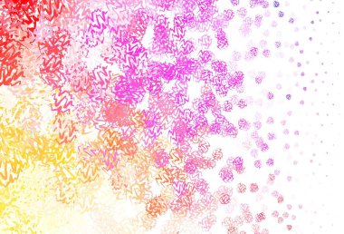 Açık Pembe, çizgileri olan sarı vektör arkaplan. Soyut ve gradyan biçiminde geometrik çizim. Reklamlarınız, posterleriniz, afişleriniz için yepyeni bir tasarım..