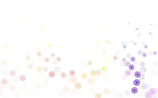 Světle Oranžové Vektorové Pozadí Skvrnami Abstraktní Ilustrace Barevnými Bublinami Přírodním — Stockový vektor