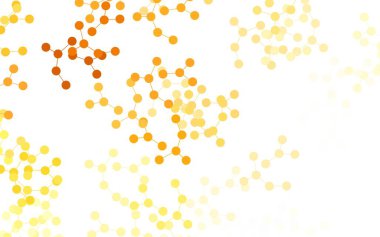 Yapay zeka kavramına sahip açık turuncu vektör dokusu. Yapay zekanın bağlantı ve noktalarıyla soyut illüstrasyon. Siber yeniliklerin tasviri için tasarım.