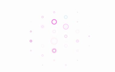 Açık pembe, daire şekilli yeşil vektör düzeni. Bulanık dekoratif tasarım baloncuklu soyut tarzda. Güzel web siteleri için desen.