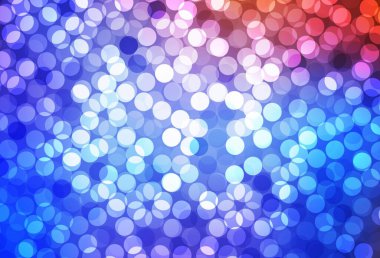 Açık mavi, diskli kırmızı vektör dokusu. Parlak renkli soyut çemberlerin olduğu bir resim. Duvar kağıtlarının dokusu için desen.