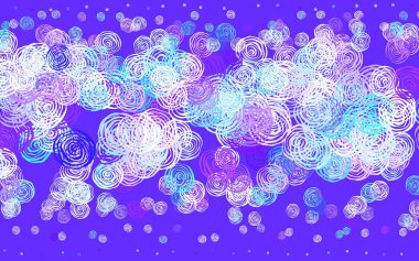 Açık pembe, güllü mavi vektör deseni. Çiçeklerle süslenmiş soyut çizimler. Marka kitabınız için yeni şablon.