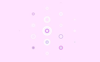 Açık pembe, küreli mavi vektör deseni. Bulanık dekoratif tasarım baloncuklu soyut tarzda. Duvar kağıtlarının dokusu için desen.