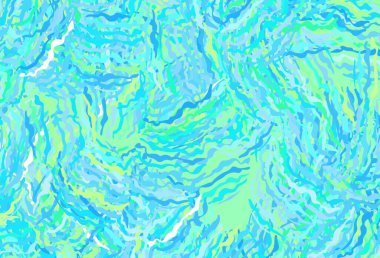 Açık mavi, çizgileri olan yeşil vektör deseni. Değişken çizgileri olan renkli geometrik örnek. Web siteniz için soyut tasarım.