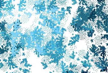 Kaotik şekilli açık mavi vektör şablonu. Modern tarzda değişen renkli kaotik formlar. Duvar kağıtları için zarif tasarım.