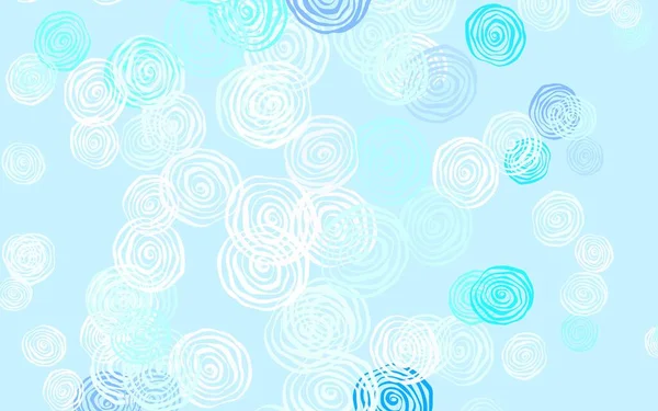 Modèle Doodle Vectoriel Bleu Clair Avec Des Roses Illustration Avec — Image vectorielle